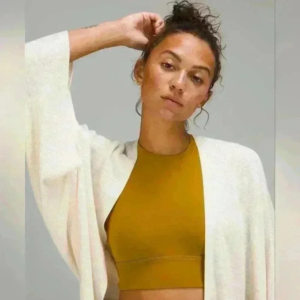 Lululemon Cashlu™ Knit Textured Wrap Heathered White Opal - Picture 3 of 7